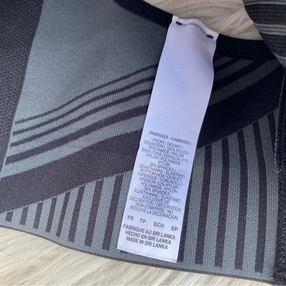 Nike black gray compression sports bra XS